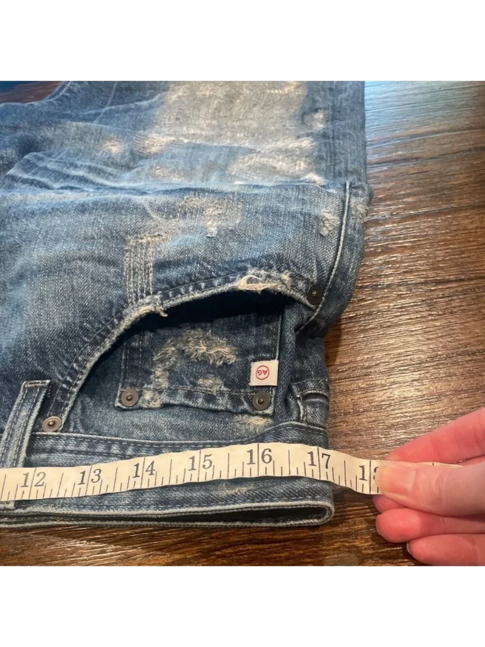 AG Apex Relaxed Tapered Jean Mens 32x30 Distressed Grunge Slouchy AG-ED Denim